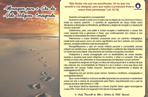Mensagem para o Dia da Vida Religiosa Consagrada